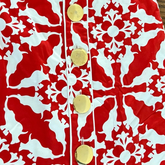 Elizabeth McKay Elephant Printed Skirt with Gold Buttons - Picture 4 of 4